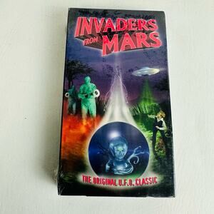 Vintage Goodtimes Invaders from Mars Movie VHS Tape Mystery Suspense Scary